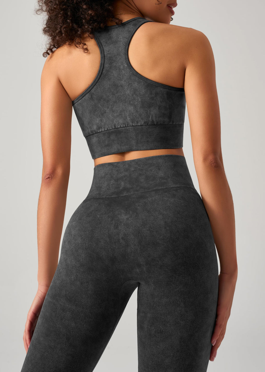 OLCHEE Womens Workout Sets 2 Piece Racerback Sports Bra High Waist Leggings