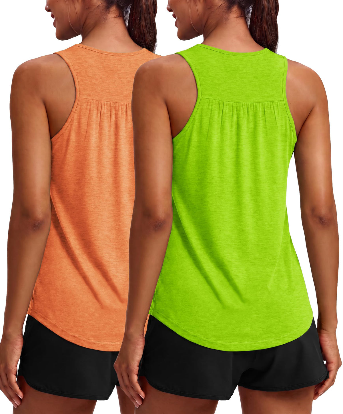 PINSPARK Workout Tank Tops for Women Racerback Athletic Gym Yoga Shirt