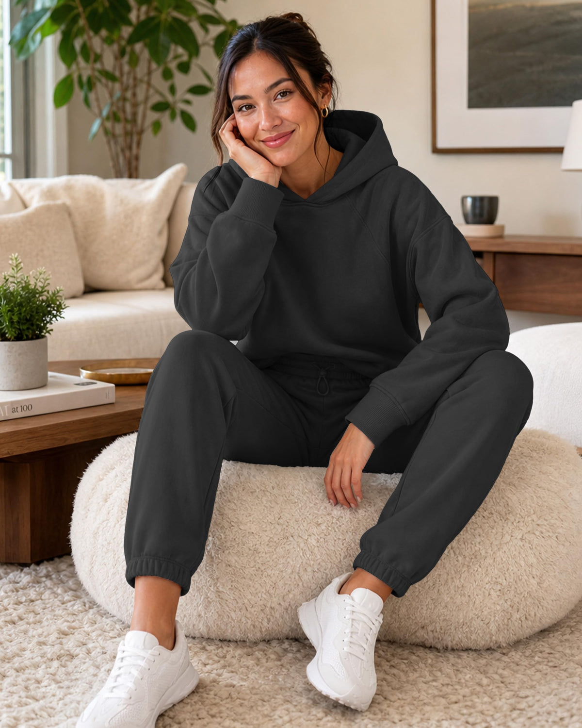 Womens Sweatpants 3 Pack Fleece Joggers For Women With zipper pockets