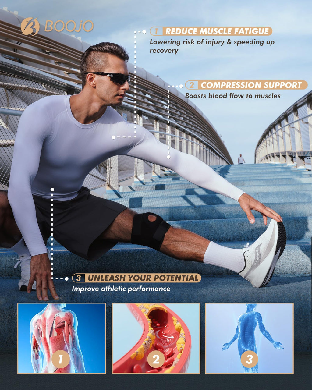 Compression Shirts for Men - Long Sleeve Black Workout Base Layer Athletic Gym Tops Quick Dry Running Undershirts
