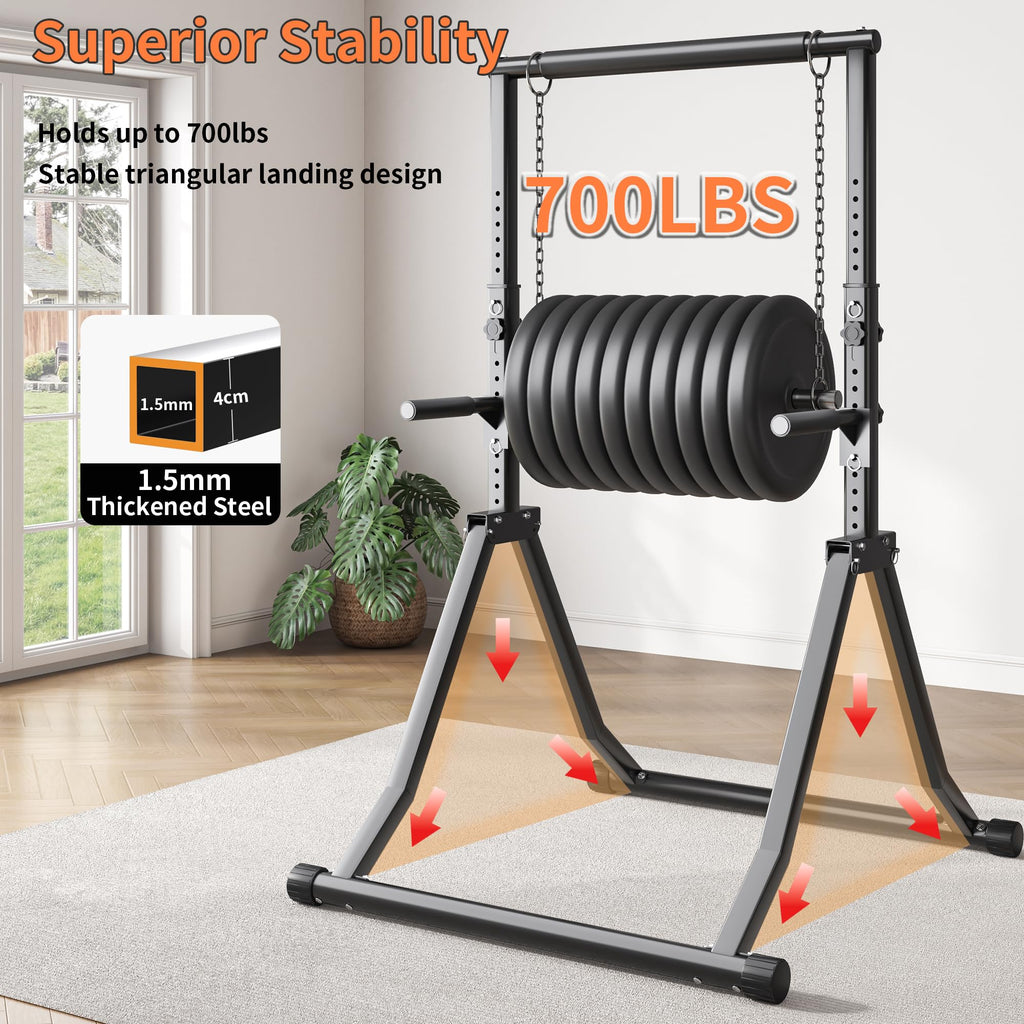 Foldable Pull Up Bar Station 66.1''-84.6'' Power Tower