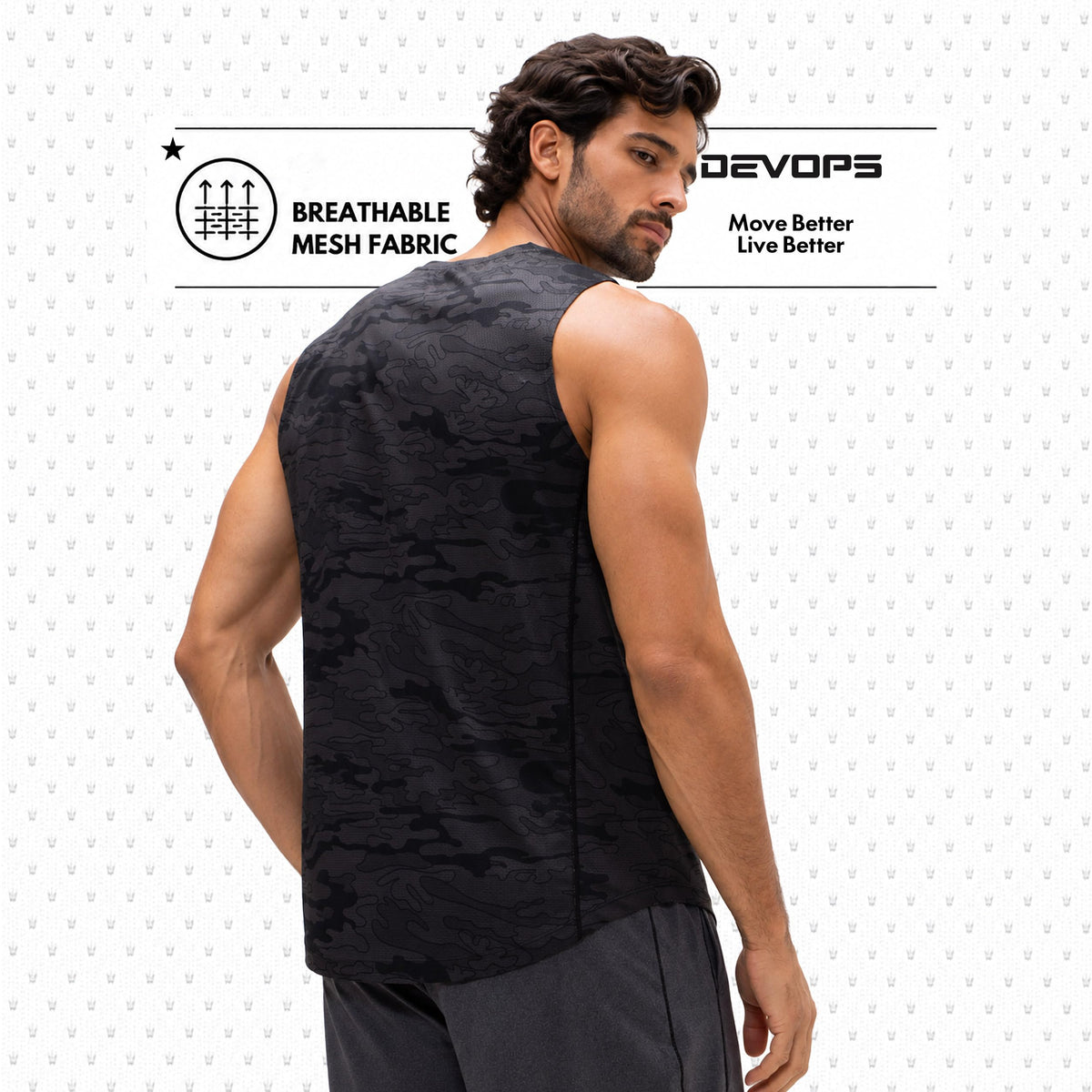 DEVOPS 3 Pack Men's Tank Tops Sleeveless Muscle Shirts Dry Fit Mesh Workout