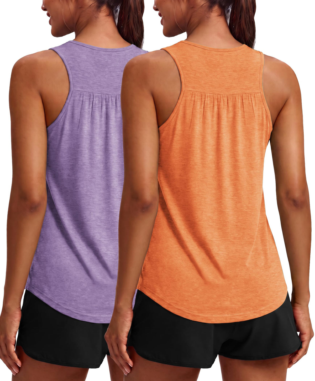 PINSPARK Workout Tank Tops for Women Racerback Athletic Gym Yoga Shirt