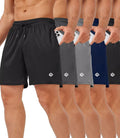 lomsoe 5er Pack Sporthose Herren Kurz 5 Zoll, Mesh Sport Shorts Herren Schnell Trocknend Leicht Sommer, Running Gym Laufhose Herren Kurz Jogginghose Aktiv mit Taschen