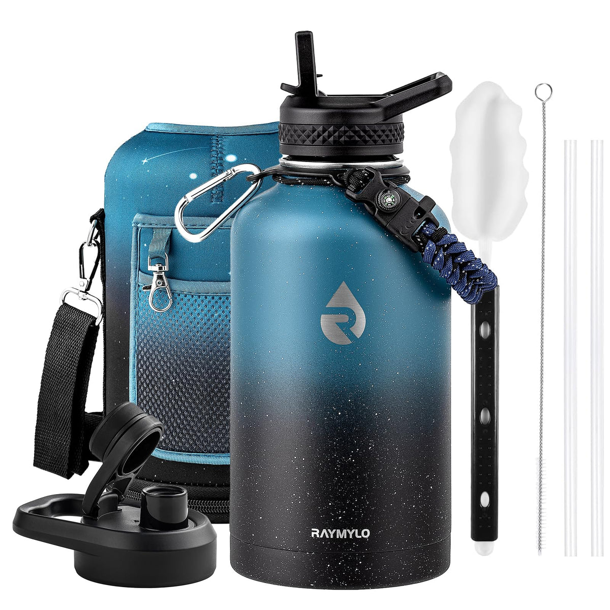 RAYMYLO Insulated Water Bottle 40 oz, Triple Wall Vacuum Stainless Steel