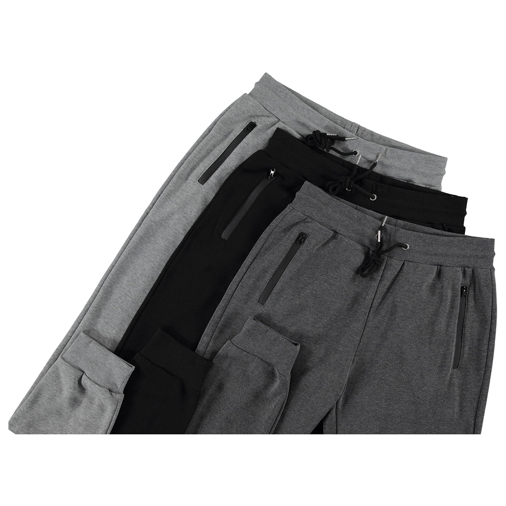 PURE CHAMP Sweatpants for Men 3 Pack Fleece Athletic Workout Joggers Mens Sweatpants with Zipper Pockets Size S-3XL